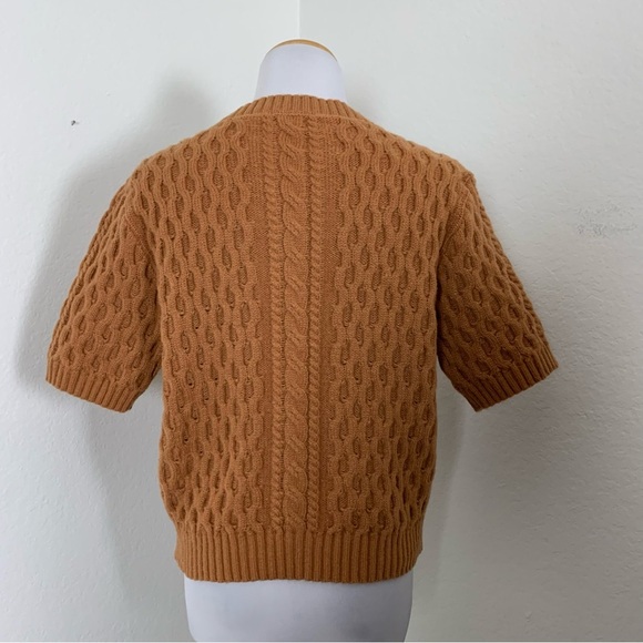 Shein Cable Knit Brown Sweater Top Button Front Retro Size medium - Picture 9 of 13